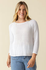 Habitat Spring/Summer 2025-H84013-Crochet Pullover-White