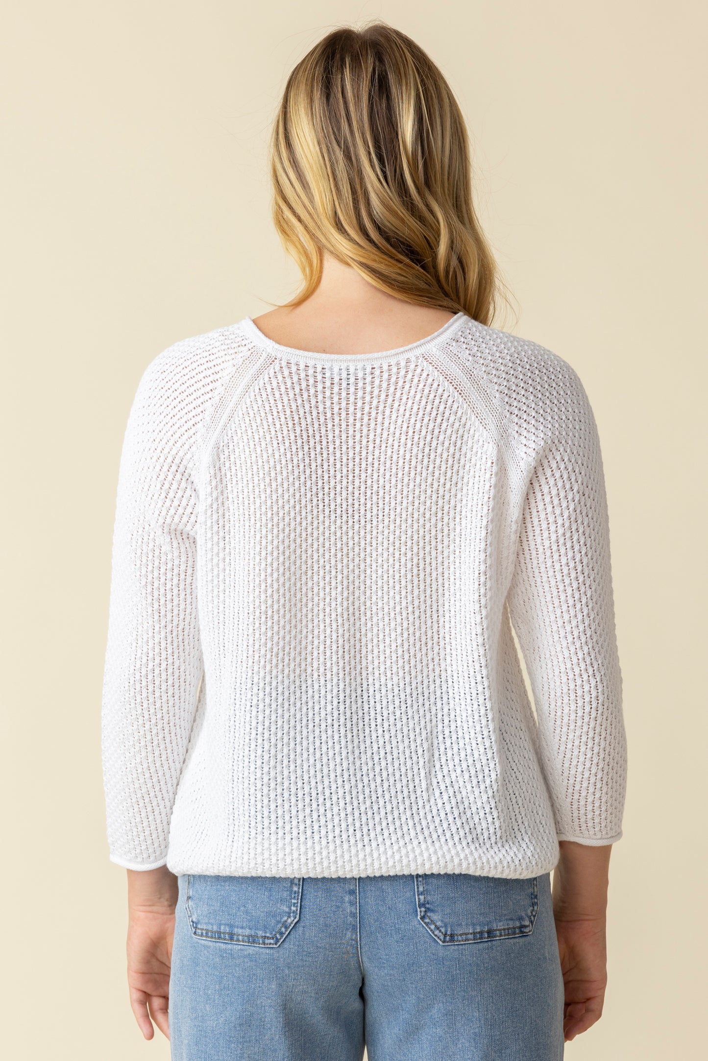Habitat Spring/Summer 2025-H84013-Crochet Pullover-White - The Coach Pyramids