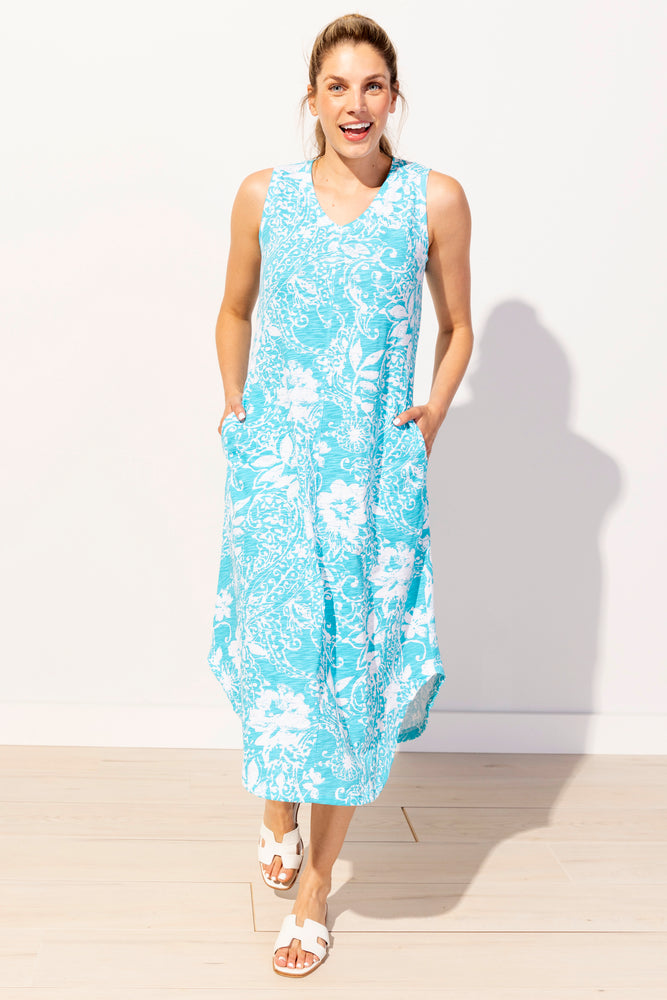 Habitat Escape Spring/Summer 2025-E84506-Sleeveless Seamed Dress-Maui