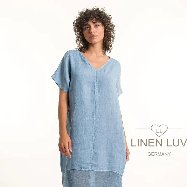Linen Luv-TP1711-56-French Linen Dress-Jeans - The Coach Pyramids
