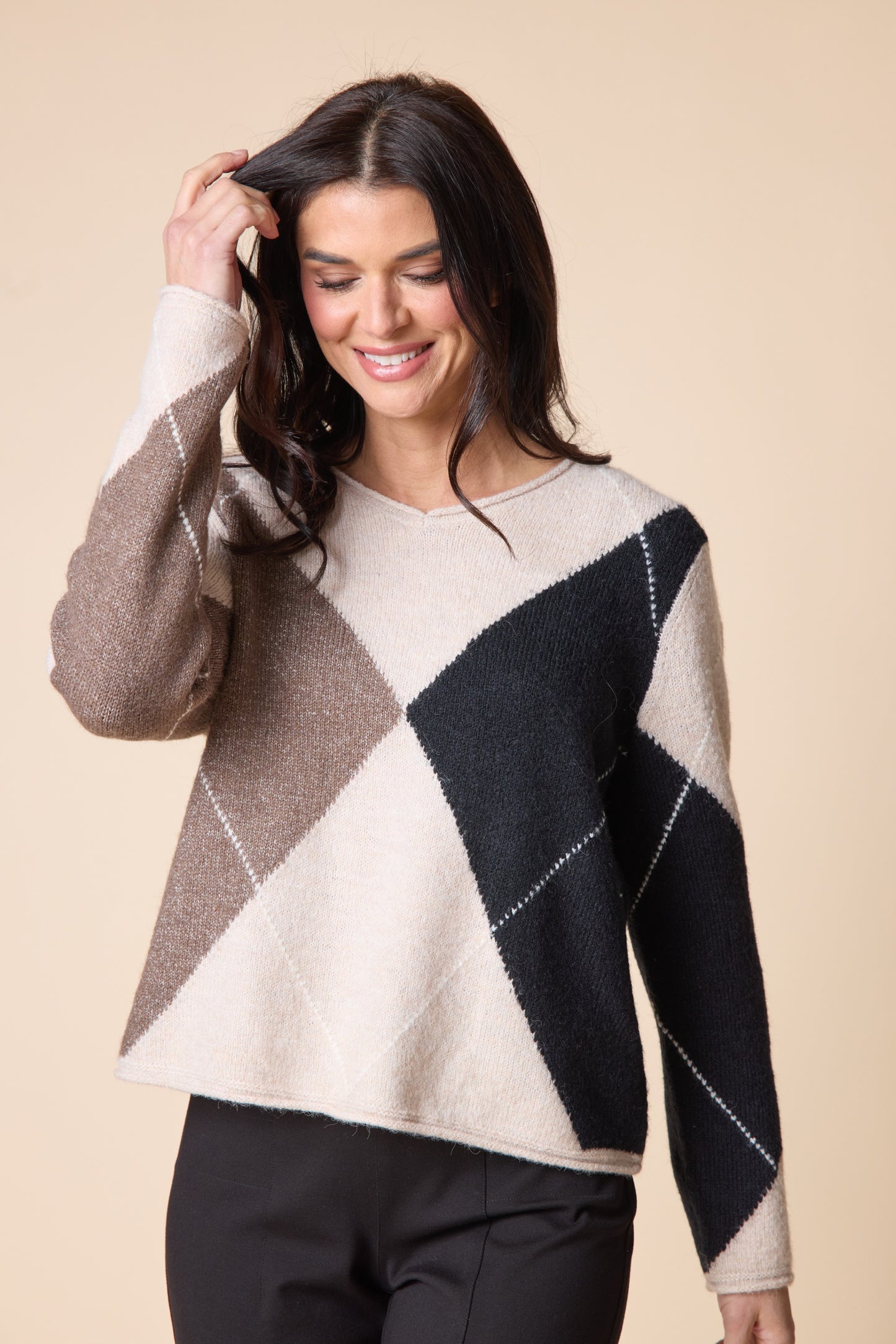 Habitat-H86820-Argyle Pullover-Dove - The Coach Pyramids