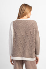 Habitat Fall/Winter 2023-H87125-V Neck Pullover- Driftwood - The Coach Pyramids