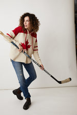 Parkhurst- Fall/Winter 2024-87283-2DT-Hockey Hoody-Stone Tweed/Red