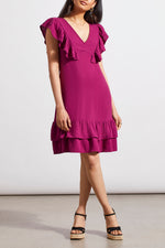 Tribal  Spring/Summer 2024-873O-4555-Fitted Dress-Plum - The Coach Pyramids