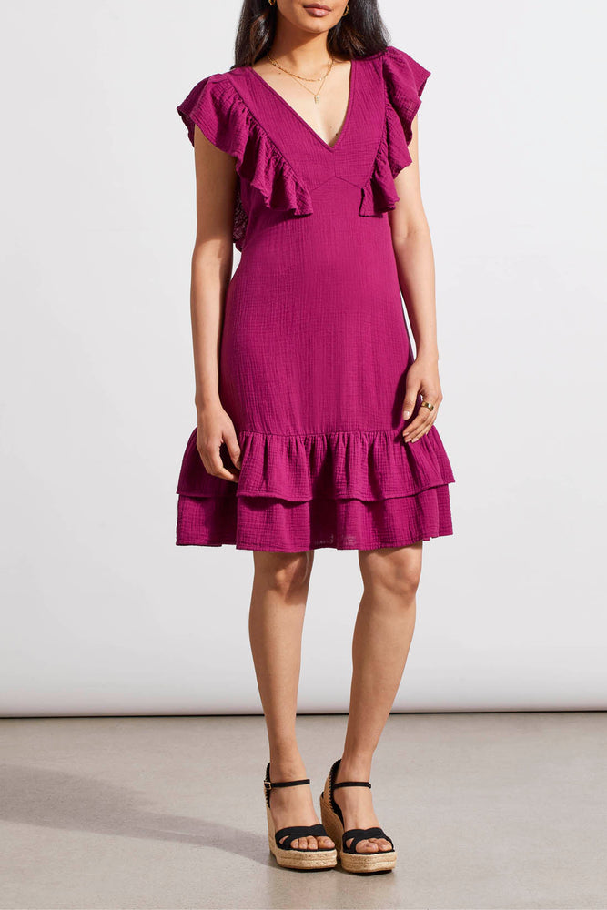 Tribal  Spring/Summer 2024-873O-4555-Fitted Dress-Plum - The Coach Pyramids