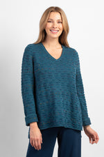 Habitat Fall/Winter 2023-H89013-V Neck Pullover-Baltic - The Coach Pyramids