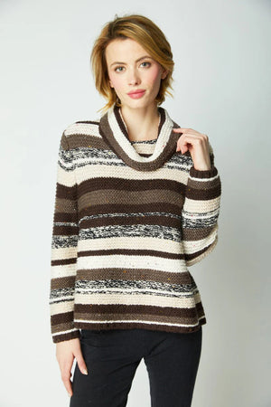 Habitat Fall/Winter 2025-H89307F5-Tonal Stripe Pullover-Midnight - The Coach Pyramids