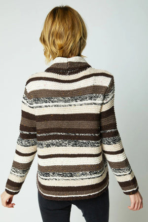 Habitat Fall/Winter 2025-H89307F5-Tonal Stripe Pullover-Midnight - The Coach Pyramids