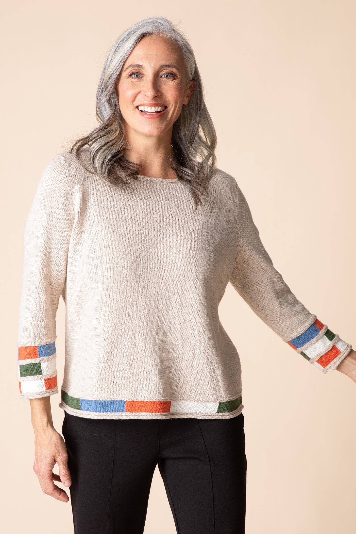 Habitat-H89704F6-Mosaic Pullover-Dove - The Coach Pyramids