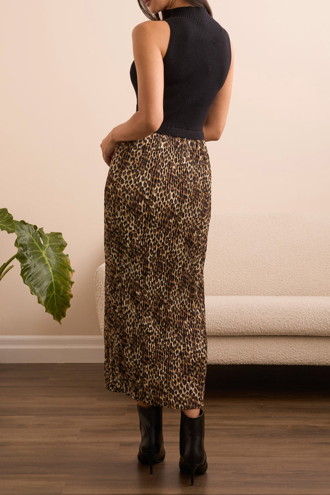 Tribal Fall 2025-905O-8274-Sleeveless Maxi Dress W/Lining-Black - The Coach Pyramids