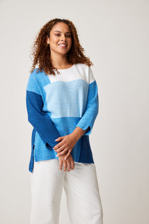 Parkhurst-Spring 2024-80103-Santorini Tunic-Denim Combo - The Coach Pyramids