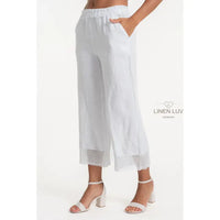 Linen Luv-PT840-11-French Linen Pant-Bianco - The Coach Pyramids