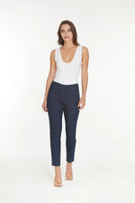 Multiples-Fall/Winter 2025-M2623PF5-P/O Solid Ankle Pant W/Pockets-Denim - The Coach Pyramids