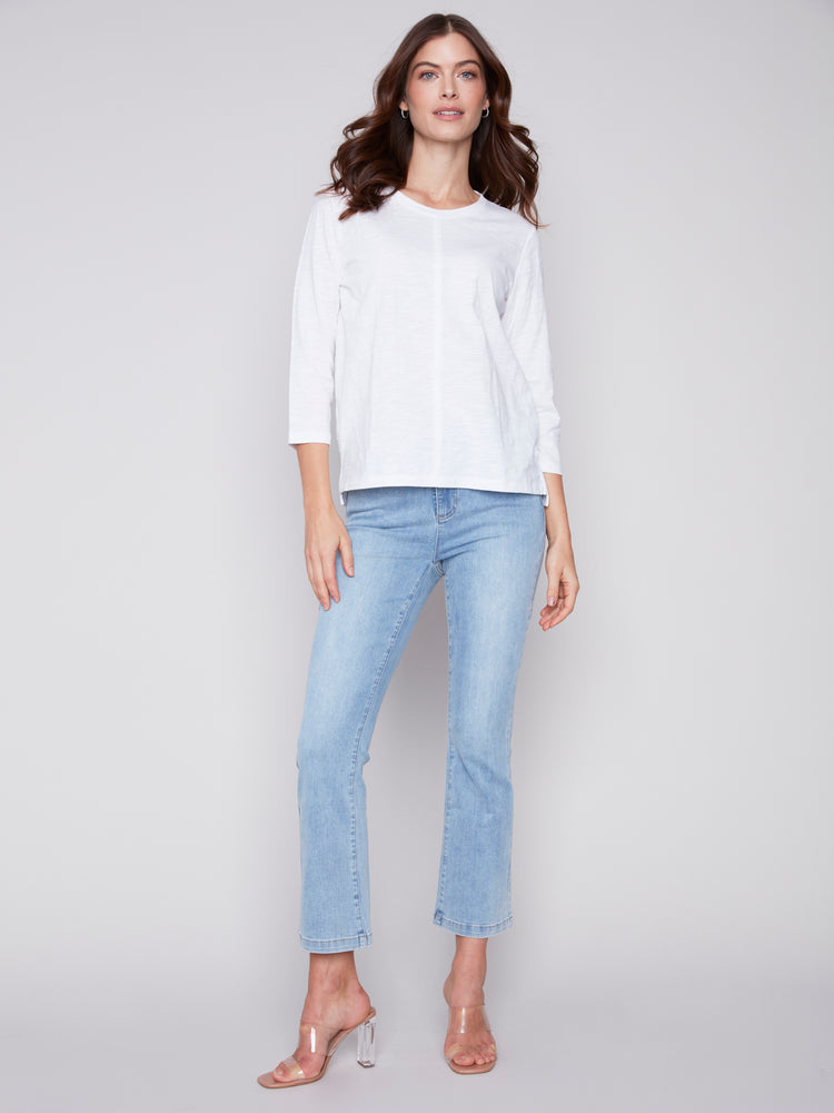 Coach Pyramids Charlie B Spring/Summer 2024-C1293XPK-463B-Knit Top-White – The Coach ...