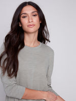 Charlie B Spring/Summer 2024-C1293XPK-463B-Knit Top-Celadon - The Coach Pyramids