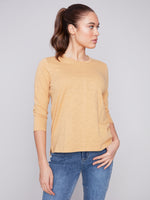 Charlie B Spring/Summer 2024-C1293XPK-463B-Knit Top-Corn - The Coach Pyramids