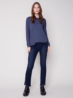 Charlie B Fall 2023-C1343PK-006B- Knit  Top-Denim - The Coach Pyramids