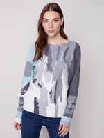 Charlie B Fall 2023-C2268X-918A-Sweater- Charcoal - The Coach Pyramids