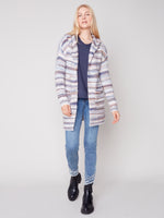 Charlie B Fall 2023-C2269-668B-Hooded Cardigan-Spruce - The Coach Pyramids