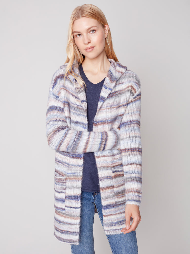 Charlie B Fall 2023-C2269-668B-Hooded Cardigan-Spruce - The Coach Pyramids