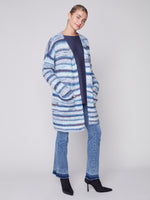 Charlie B Fall 2023-C2438-668B-Cardigan-Denim - The Coach Pyramids