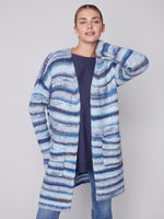 Charlie B Fall 2023-C2438-668B-Cardigan-Denim - The Coach Pyramids