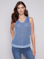 Charlie B Spring/Summer 2024-C2509C-790A-V Neck Cami-Denim - The Coach Pyramids