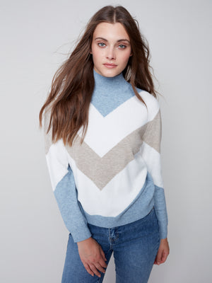 Charlie B Fall 2023-C2518-974A-Sweater- Snowflake - The Coach Pyramids