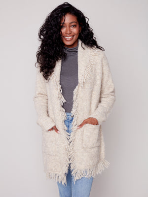 Charlie B Fall 2023-C2533-635B-Cardigan-Almond - The Coach Pyramids