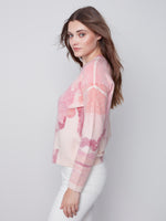Charlie B Fall 2023-C2546-918A-Reversible Sweater-Orchid - The Coach Pyramids