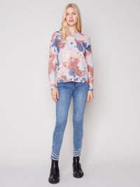 Charlie B Fall 2023-C2546-918A-Reversible Sweater -Powder - The Coach Pyramids