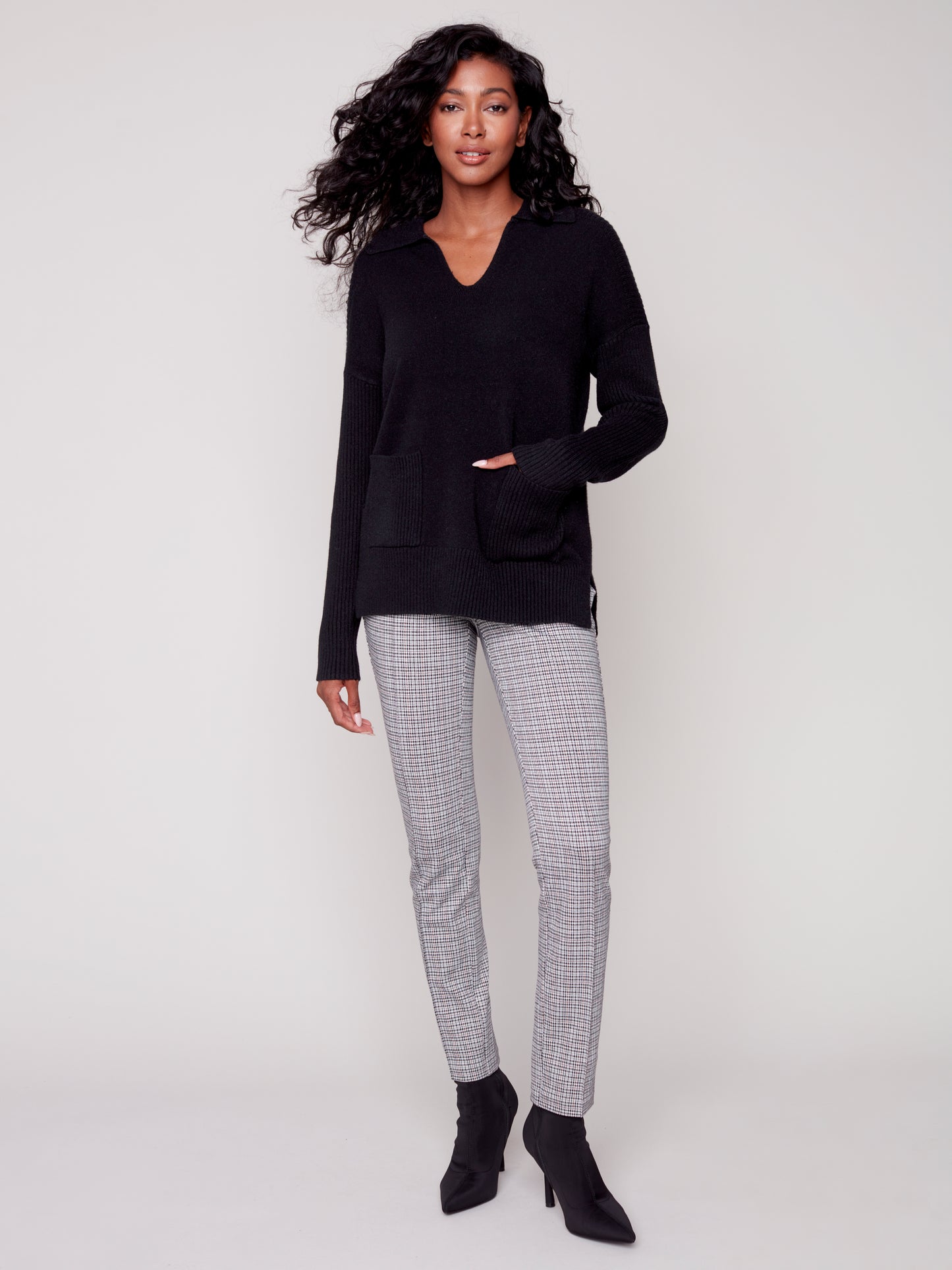 Charlie B Fall 2023-C2547-736A-Sweater-Black - The Coach Pyramids