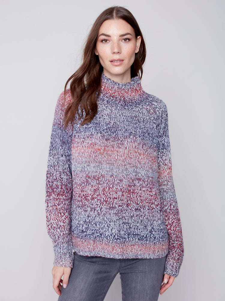 Charlie B Fall 2023-C2552-643B-Yarn Sweater-Multicolor - The Coach Pyramids