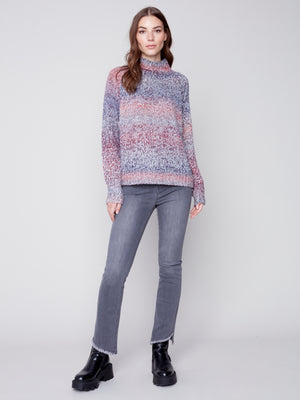 Charlie B Fall 2023-C2552-643B-Yarn Sweater-Multicolor - The Coach Pyramids