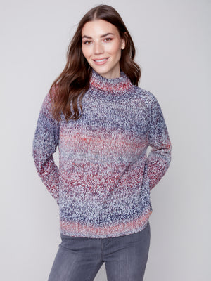 Charlie B Fall 2023-C2552-643B-Yarn Sweater-Multicolor - The Coach Pyramids