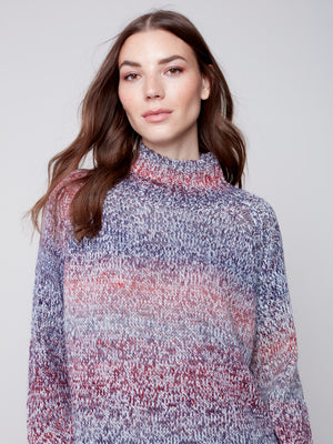 Charlie B Fall 2023-C2552-643B-Yarn Sweater-Multicolor - The Coach Pyramids