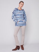 Charlie B Fall 2023-C2596-668B-Hoodie Pull Over-Denim - The Coach Pyramids