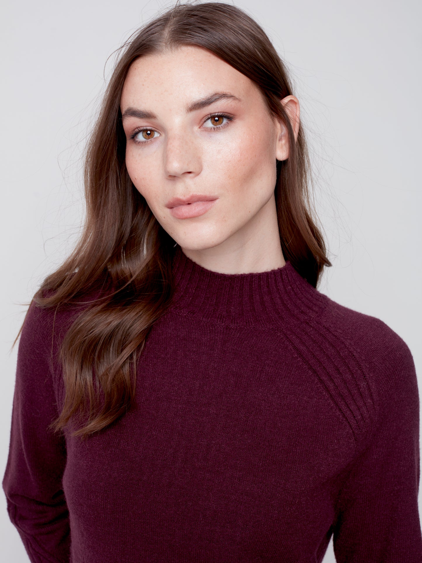 Charlie B Fall 2023-C2597-974A-Tunic  Sweater-Port - The Coach Pyramids
