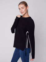 Charlie B Fall 2023-C2603-424B- Sweater-Black - The Coach Pyramids