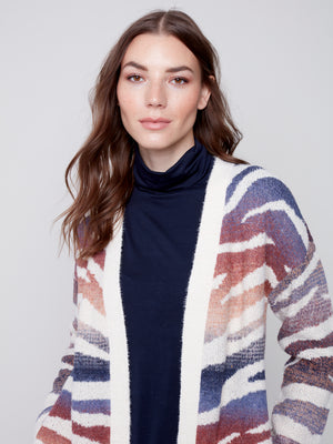 Charlie B Fall 2023-C2607-751B-Cardigan-Amethyst - The Coach Pyramids