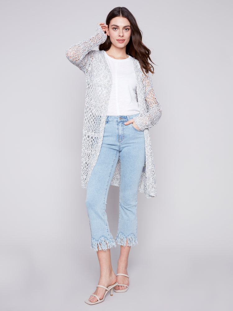 Charlie B  Spring/Summer 2024-C2642-879B-Cardigan-Denim - The Coach Pyramids