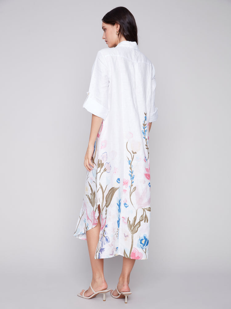 Charlie B Spring/Summer 2024-C3106PP-032B-Printed Long Duster-Pastel - The Coach Pyramids