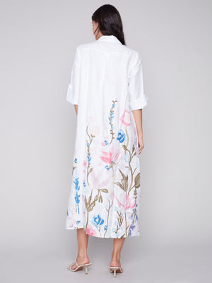 Charlie B Spring/Summer 2024-C3106PP-032B-Printed Long Duster-Pastel - The Coach Pyramids