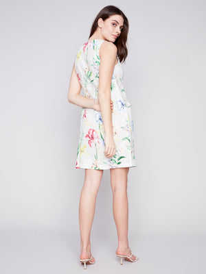 Charlie B Spring/Summer 2024-C3115PX-032B-Linen Dress-Wild Flower - The Coach Pyramids