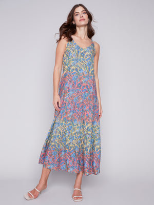 Charlie B Spring/Summer 2024-C3169P-510B-Sleeveless Maxi Dress-Glory - The Coach Pyramids