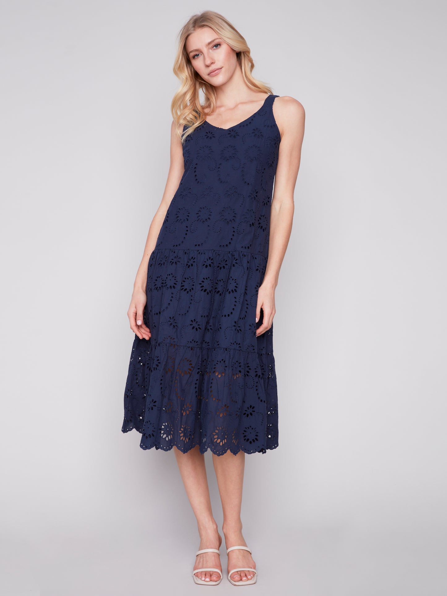 Charlie B Spring/Summer 2024-C3176-858B-Maxi Dress-Navy - The Coach Pyramids