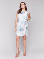 Charlie B Spring/Summer 2025-C3204-0229B-Printed Sleeveless Crew Neck Dress-Lush