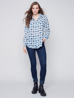 Charlie B Fall 2023-C4308Z-782A-Blouse-Denim - The Coach Pyramids