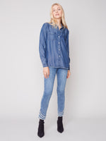 Charlie B Fall 2023-C4488D-673B-Tencel Shirt -Denim - The Coach Pyramids