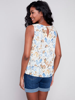 Charlie B Spring/Summer 2024-C4512-808B-Printed Top-Seaside - The Coach Pyramids